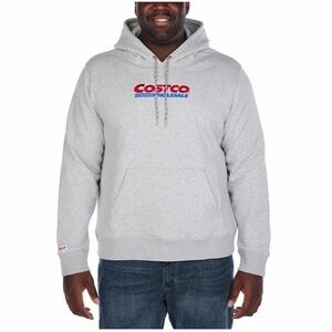 Kirkland Signature Costco Logo Hoodie Gray Pullover Sweater Men’s L/ Women’s XL